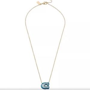 Coach C charm necklace